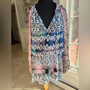 Ramy Brook multi-color snake print dress size L